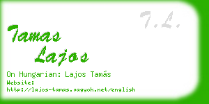 tamas lajos business card